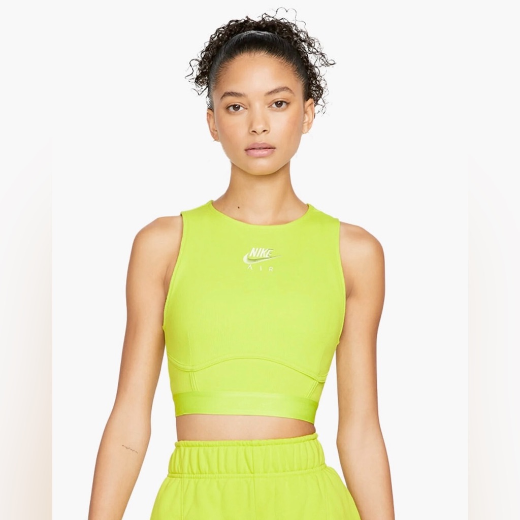 Nike Air Womens Ribbed Cotton Tank Top Atomic Green M